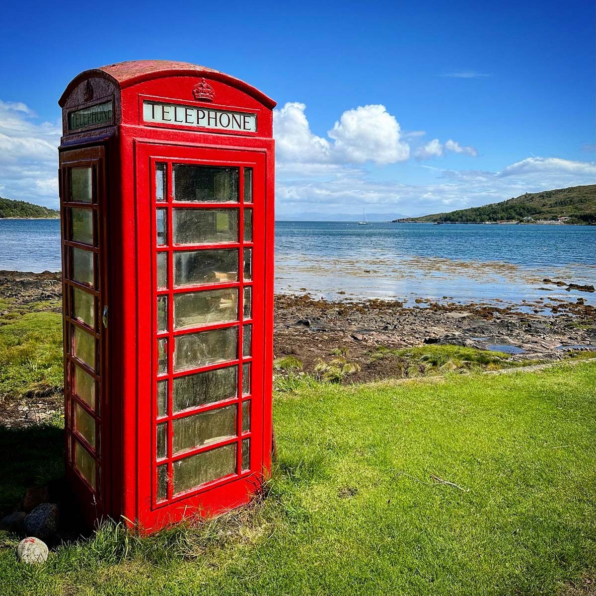A red telephone box